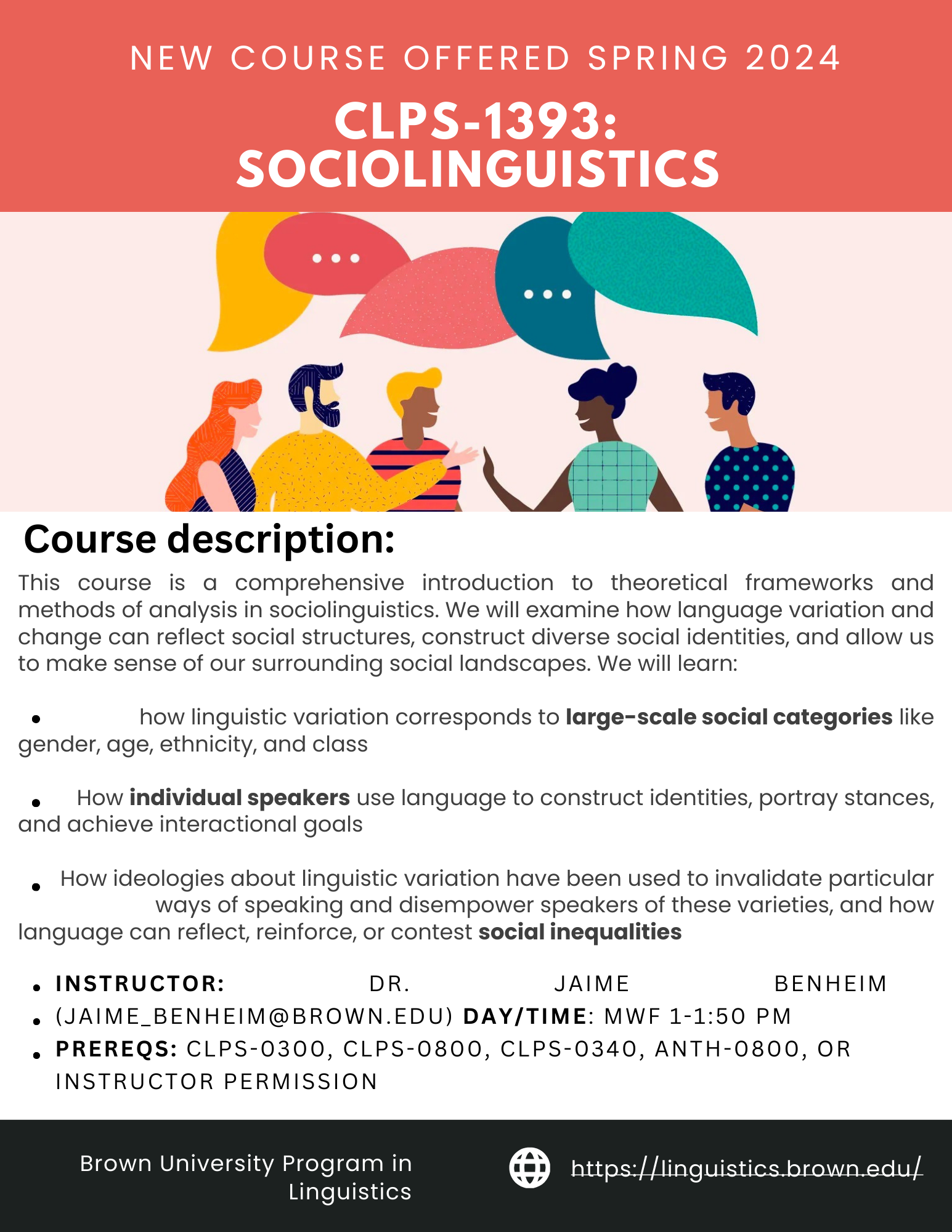 Sociolinguistics flyer