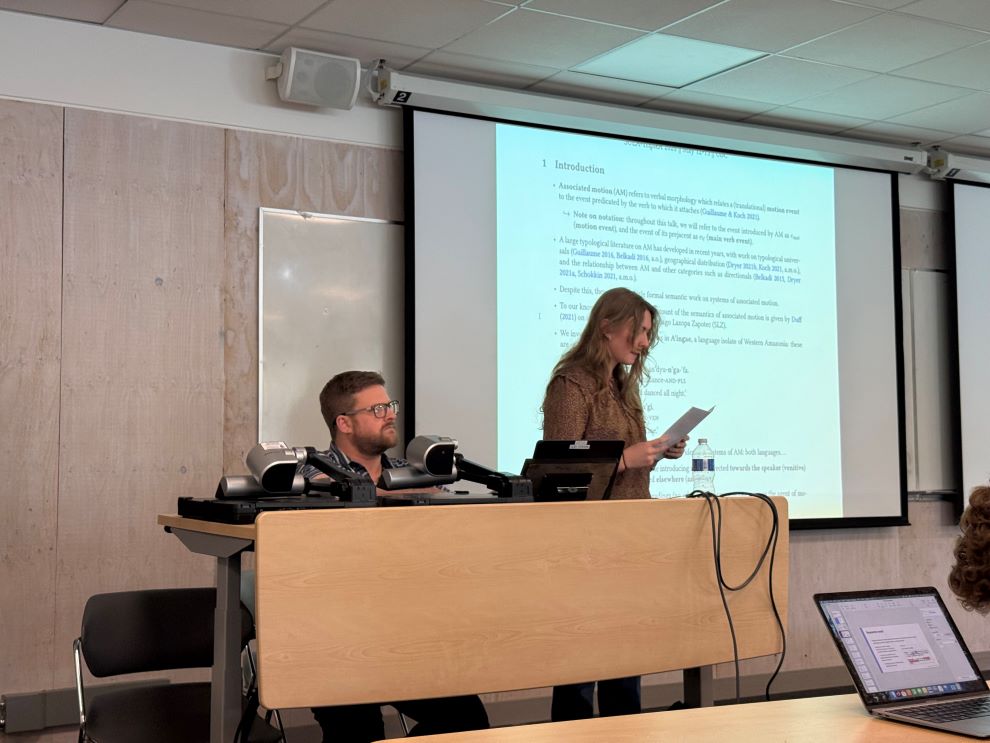 Student Claire Robertson presenting at SULA